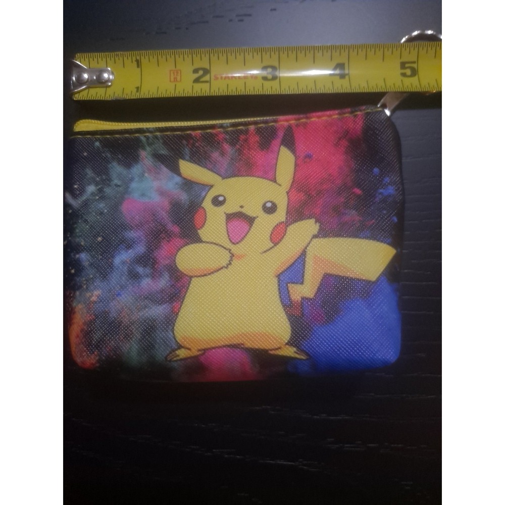 Pokemon Pikachu‎ All Over Print ID Cardholder Coin Holder Keychain Wallet